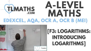 ALevel Maths F301 Logarithms Introducing Logarithms [upl. by Kletter99]