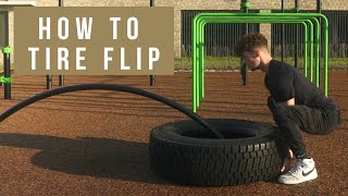 How to Tire Flip  Easy Skills workout [upl. by Belia]