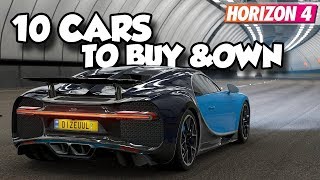 Top 10 CARS You Should BUY amp OWN In Forza Horizon 4 PT1 [upl. by Llertac]