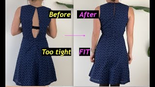 Sewing DIY How to fix a too tight dress to fit perfectly [upl. by Adlai]