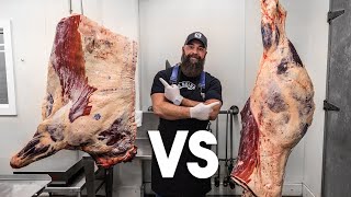 Cow Front Quarter VS Hind Quarter Custom Cut Style  The Bearded Butchers [upl. by Lamrej]