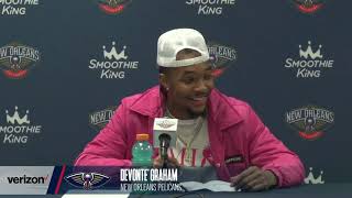 Devonte Graham on Win in Return  PelicansWizards Postgame [upl. by Couchman510]