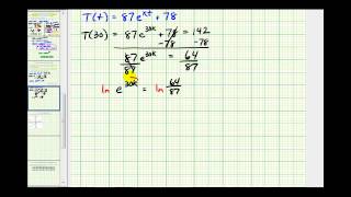 Ex Newtons Law of Cooling  Exponential Function App [upl. by Klarika]