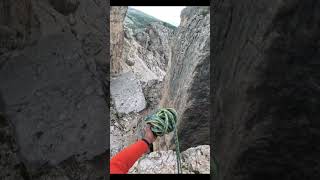 Rope bomb for abseil 💣 💣 💣 thescramblingdutchman ropebomb cinquetorri rockclimbing [upl. by Sukramal]