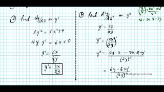 Implicit Differentiation Using TI89 Titanium Tutorial calc [upl. by Narton399]