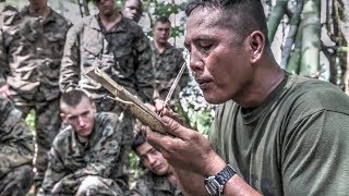 US Marines Learn Jungle Survival Skills From Philippine Marines [upl. by Aerdnua34]