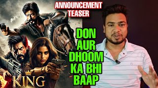 King Announcement Teaser  Shahrukh Khan King Movie First Glimpse  Suhana Khan King [upl. by Oigimer244]