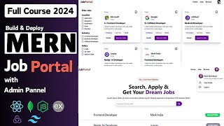 Build a FullStack Job Portal App with MERN Stack MongoDB Express React Js Node Js [upl. by Cogen]