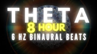 8Hour Theta Waves Binaural Beat  100 Pure Theta Frequency [upl. by Amador]