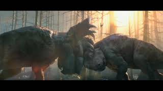 Walking with Dinosaurs 2013  Pachyrhinosaurus fight  Patchi vs Scowler my edition [upl. by Sharline]