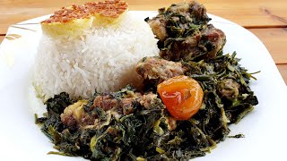 Delicious Azerbaijani Sabzi Recipe  Lamb with Herbs  Səbzi Qovurma resepti [upl. by Jer]