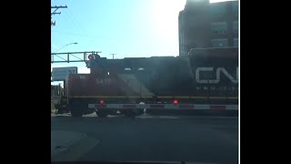 CN Train L521 Heading Eastbound Battle Creek Michigan 10424 [upl. by Phoebe]