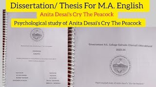 How to write DissertationThesis in MA English  Dissertation on Anita Desais Cry The Peacock [upl. by Vharat]