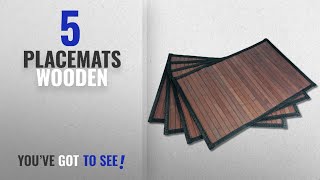 Best Placemats Wooden 2018 Stylish Wide Slat Bamboo Placemat  Dark Brown  Black Border by [upl. by Gad477]