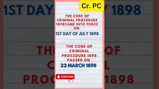 Code of Criminal procedure 1898 ll McQs ll legalinsight law [upl. by Altaf]