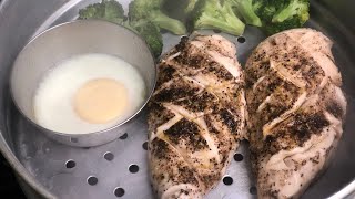 Steam Chicken Recipe  GYM DIET SPECIAL STEAM CHICKEN  LEMON AND PEPPER STEAM CHICKEN RECIPE [upl. by Ydal]