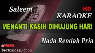 SALEEM  MENANTI KASIH DIHUJUNG HARI  NADA RENDAH PRIA   KARAOKE [upl. by Leay]