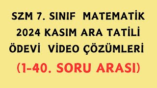 7SINIF MATEMATİK KASIM ARA TATİL ÖDEVI ÇÖZÜMLERİ 140 SORU ARASI [upl. by Anaytat]