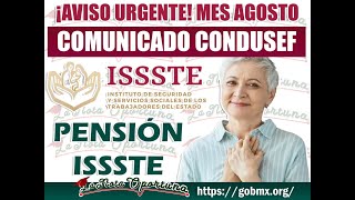 ¡Atención Pensionados del ISSSTE La CONDUSEF lanzo un anuncio muy importante para los beneficiarios [upl. by Karole]