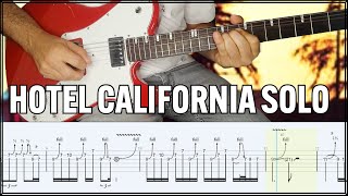 Hotel California solo guitar lesson with TAB [upl. by Yatnohs]