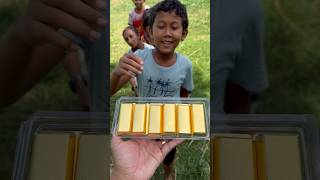 Yummy bites 24k Golden Chocolate bars 🍫 eaten by villagee viralvideo satisfying fypシ゚ [upl. by Caasi458]