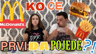 McDonalds CHALLENGE Nadja VS Cool tata KO CE BRZE DA POJEDE HRANU IZ MEKA [upl. by Sivartal695]