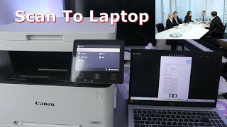 How to Scan Document On Canon ISensys Laser Printer To Laptop Print and Share To Email [upl. by Zebulen]