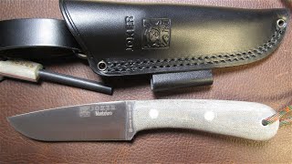 JOKER NUEVO MONTANERO MOUNTAINEER 43quot SANDVIK 14C28N FIXED BLADE With Ferro Rod [upl. by Muller]