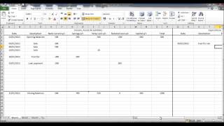 Create a Bookkeeping Spreadsheet using Microsoft Excel  Part 3 [upl. by Ekalb]