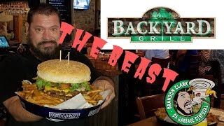 The Beast 9LB Burger and Fries Backyard Grill Houston Texas [upl. by Yajet]