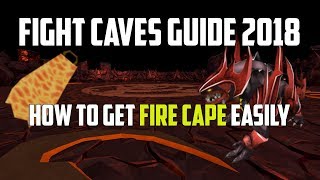 Runescape 3  Fight CavesJad guide 2018  FIRE CAPE EASY [upl. by Arevle]