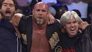 Goldberg turns HEEL  WCW World Heavyweight Champion Jeff Jarrett vs Kevin Nash  American Bash 2000 [upl. by Aldred213]