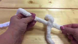 HOW TO CONNECT CHUNKY CHENILLE YARN [upl. by Karly]