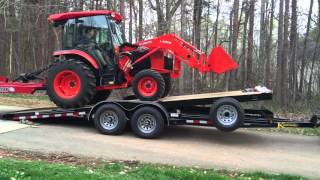 Loading my Kubota on the new Kaufman Tilt Trailer [upl. by Narak15]