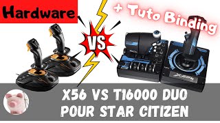 Logitech X56 Hotas vs Thrustmaster T16000 Duo  Elgato StreamDeck pour Star Citizen [upl. by Newnorb]