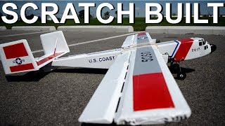 SCRATCH BUILT C130  B25 Inspired RC Airplane [upl. by Yrrap]