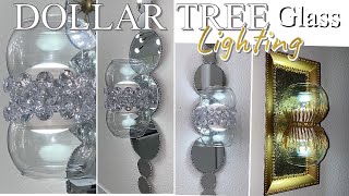 NEW DOLLAR TREE Glass WALL SCONCES DIY Home Lighting IDEA [upl. by Itisahc976]