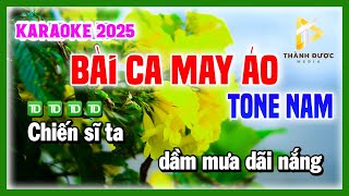 BÀI CA MAY ÁO Karaoke Cha Cha TONE NAM Nhạc Sống 2025  Karaoke Tình Quê [upl. by Idas]