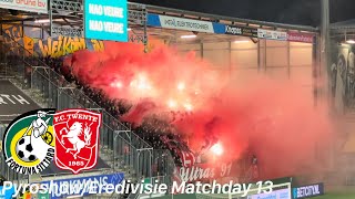 Fortuna Sittard  Twente Enschede  massive PYROSHOW great atmosphere amp away win for TWENTE [upl. by Behl]