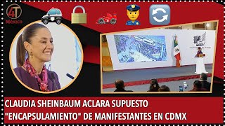 Sheinbaum desmiente quotencapsulamientoquot de manifestantes cerca del Autódromo Hermanos Rodríguez [upl. by Alamaj]