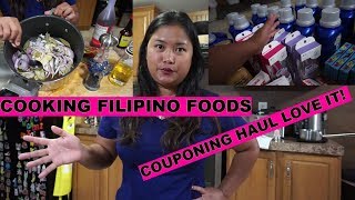 FILIPINA AMERICAN LIFE IN AMERICA  COOKING FILIPINO FOODS AND COUPONING HAUL [upl. by Armmat]