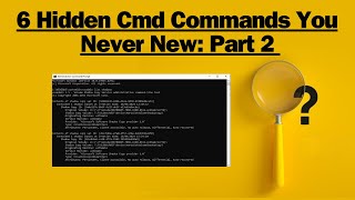 6 Hidden cmd commands you never new part 2 [upl. by Elem]