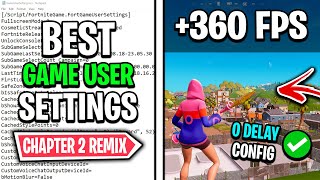 The BEST Game User Settings in Fortnite Chapter 2 Remix FPS BOOST amp 0 DELAY [upl. by Llenrrad]