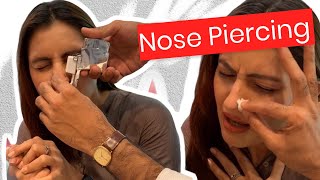 Nose piercing video  Nose piercing by Gun shot Shivangi verma [upl. by Nimajnab198]