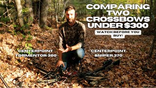 Crossbow Comparison With The Centerpoint Sniper 370 and Centerpoint Tormentor 380 Whisper [upl. by Garzon]