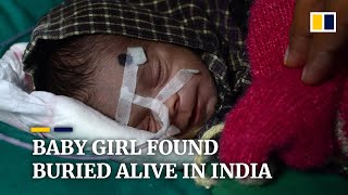 Indian baby girl found buried alive puts spotlight on female infanticide in the country [upl. by Evander737]