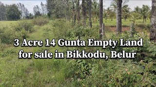 MPG 11  3 Acre 14 Gunta Empty Land for Sale in Bikkodu Belur 100 Legal Documents [upl. by Peterman]