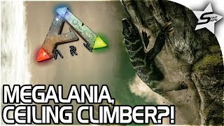 THIS POISONOUS DINO CLIMBS CEILINGS MEGALANIA TAMING in ARK Survival Evolved  ARK NEW UPDATE 258 [upl. by Alisan]