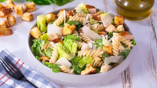 How to Make Chicken Caesar Pasta Salad  Easy Recipe [upl. by Atima]