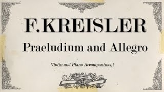 FKreisler  Praeludium and Allegro  Piano Accompaniment [upl. by Oca640]